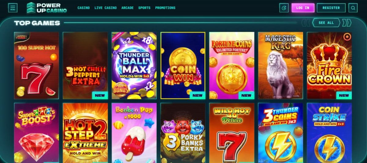 PowerUp Casino - 25% cashback image 1